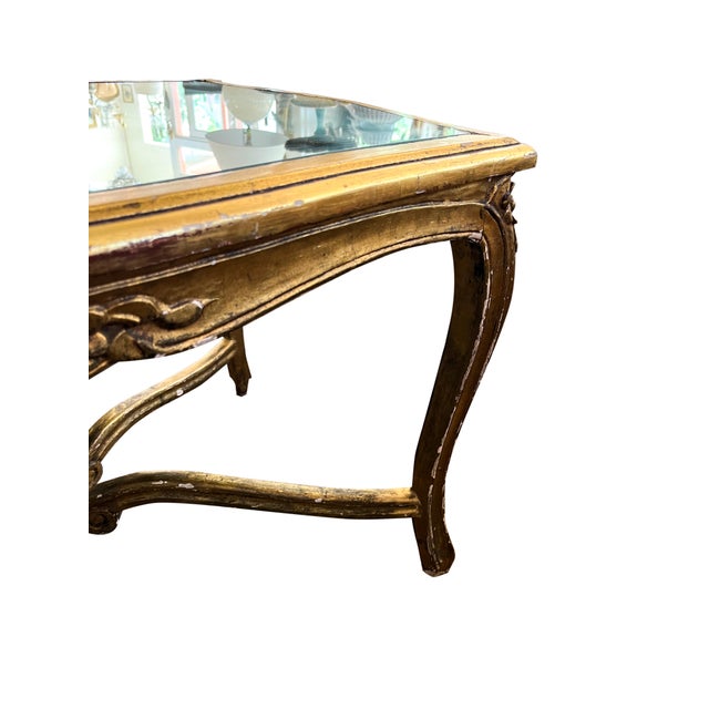 19th Century Coffee Table With Mirrored Top For Sale In New Orleans - Image 6 of 6