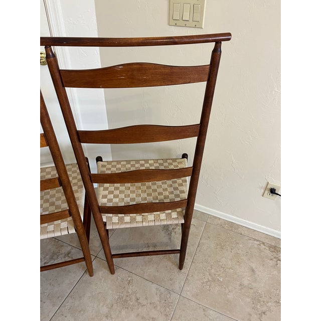 2 Mid 20th Century in the Style of Nichols & Stone Shaker Style Ladderback Side Chairs For Sale - Image 10 of 12