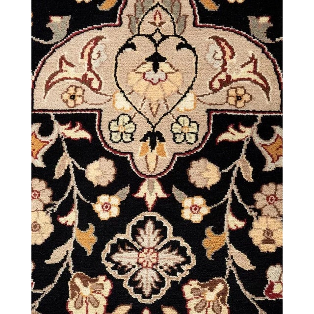 Traditional Mogul, One-of-a-Kind Hand-Knotted Area Rug in Black, 9' 1" x 12' 4" For Sale - Image 3 of 8
