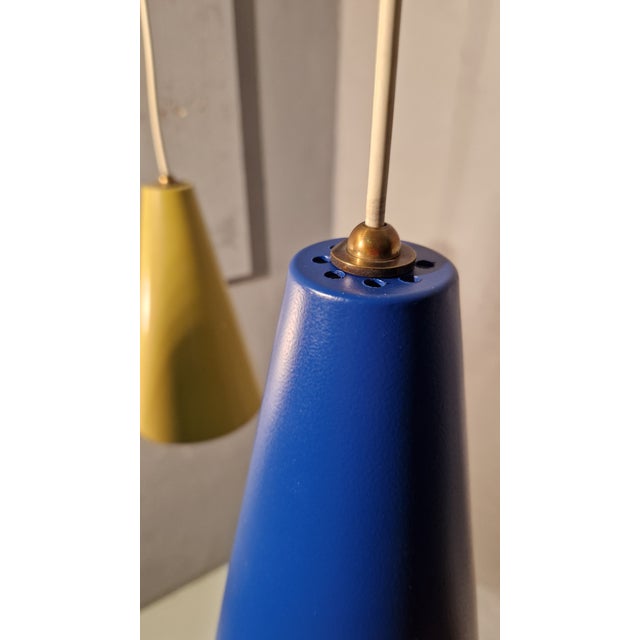 Vintage Pendant Lamp in Brass from Stilnovo, 1950s For Sale - Image 9 of 11