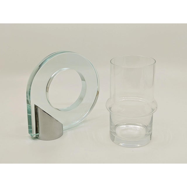Aqua Celada Serie Bathroom Set in Chrome-Plated Brass and Cut Glass by Gianni Celada for Fontana Arte, 1967, Set of 7 For Sale - Image 8 of 18