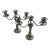 Late 20th Century Sterling Silver Three Light Candelabras- a Pair For Sale