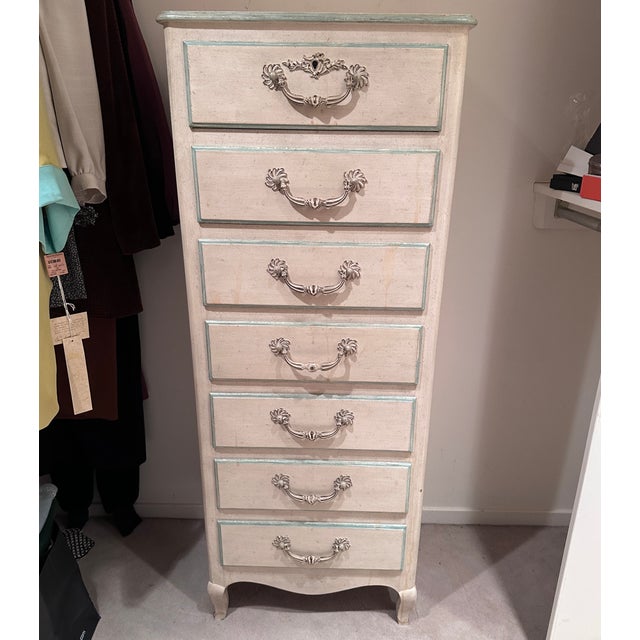 Baker Furniture Company Mid 20th Century Baker Furniture Semainier --Painted Swedish Style For Sale - Image 4 of 10