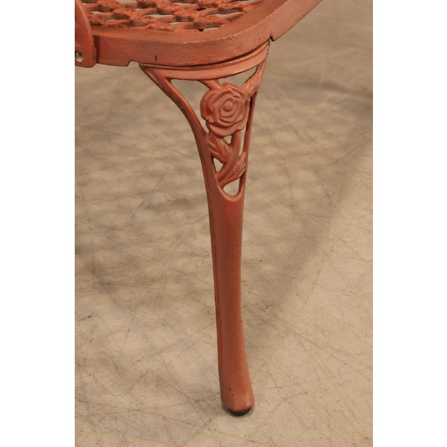 Cast Aluminum Vintage Rose Garden Bench For Sale - Image 17 of 18