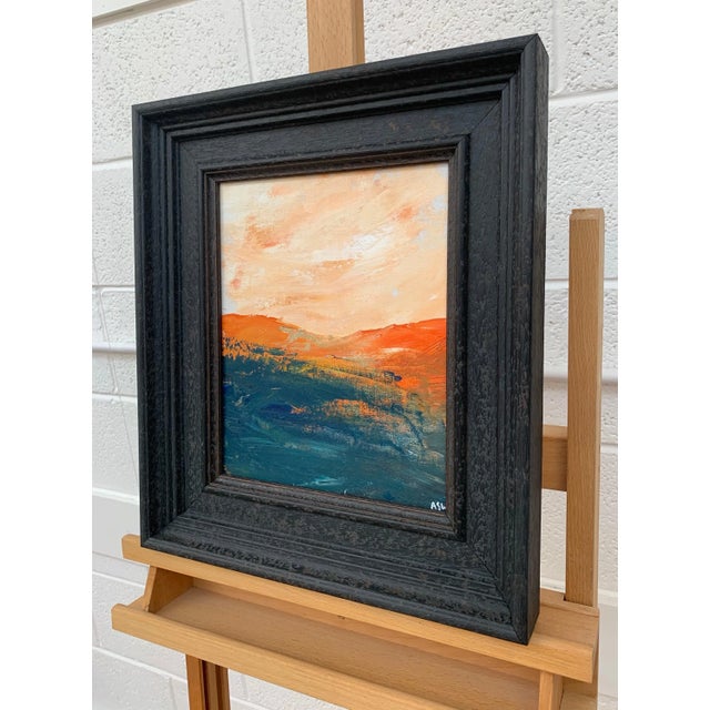 2020s Angela Wakefield Abstract Orange & Black Mountain Landscape Study by Contemporary British Artist, 2020 For Sale - Image 5 of 12