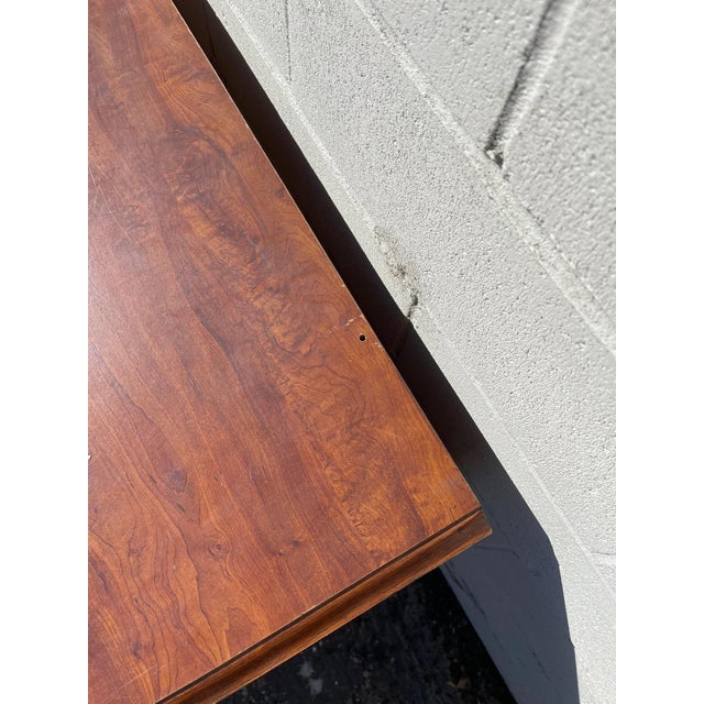 Nice vintage low console cabinet / bench with amazing design and style by American of Martinsville. Features 4 drawers...