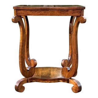 Mahogany Empire Regency Style Side Table For Sale