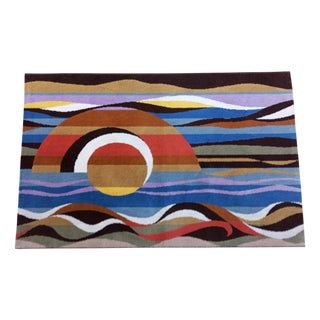 Wool Sun Rug, Italy, 1970s For Sale