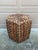 Late 20th Century Chinoiserie Woven Rush Hexagonal Garden Stool or Side Table For Sale In South Bend - Image 6 of 8
