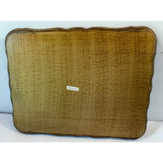 Mid 20th Century Vintage Gilt Wood Italian Serving Tray For Sale - Image 5 of 5