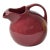 1950s Mid-Century Modern Hall Ceramic Burgundy Ball Pitcher Carafe Vessel California For Sale