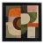 Equivalence, Contemporary Geometric Abstract Oil Painting, Framed by Sophie Dumont For Sale