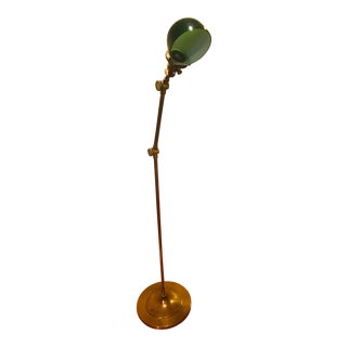 Ralph Lauren Floor Lamp With Green Shade For Sale