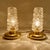 Pair of space age bubble glass table lamps, brass base, 1970s Very good condition, light wear, fully rewired with earth...