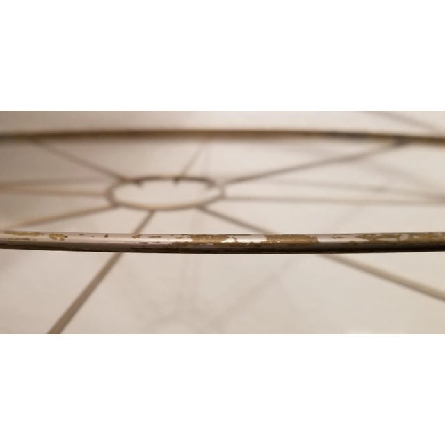 1960's Mid-Century Modern Metal & Teak Oval Glass Bar Cart For Sale - Image 11 of 11