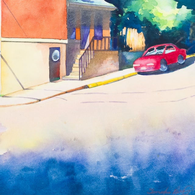 Corner House and Car - Tomoko Parry, C. 1990s For Sale In San Diego - Image 6 of 10