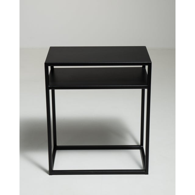 Early 21st Century Poland Black Wood Side Table For Sale - Image 13 of 15