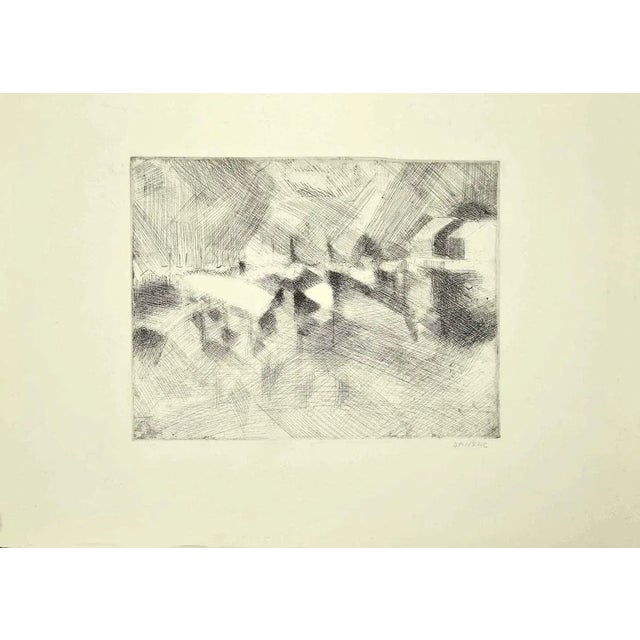 Composition is an original etching artwork realized by Dansac. Hand-signed on the lower right margin in pencil. In very...