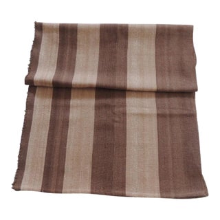 Vintage Brown and Camel Woven Textile For Sale