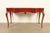 John Widdicomb French Louis XV Red Lacquered Leather Top Bureau Plat Desk With Mounted Bronze Ormolu For Sale - Image 12 of 13