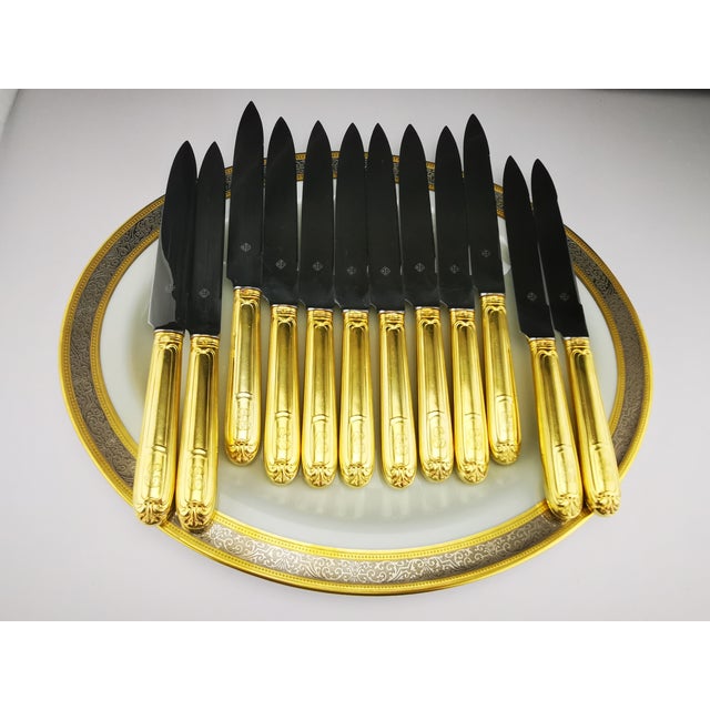 Vintage Solid Silver with Gold Finish Cutlery Set for 12 People from Christofle & Cardeilhac, 1950s, Set of 138 For Sale - Image 12 of 18