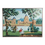 Image of 20th Century Italian NeoClassical Style Genre Riverbank Painting For Sale