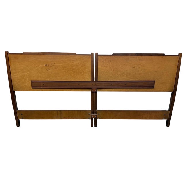 Mid-Century Modern Drexel Declaration Walnut King Size Headboard For Sale In Philadelphia - Image 6 of 6