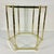 Gold 1970s Vintage Boho Chic Coastal Hollywood Regency Faux Bamboo Metal Drinks Table. For Sale - Image 8 of 12