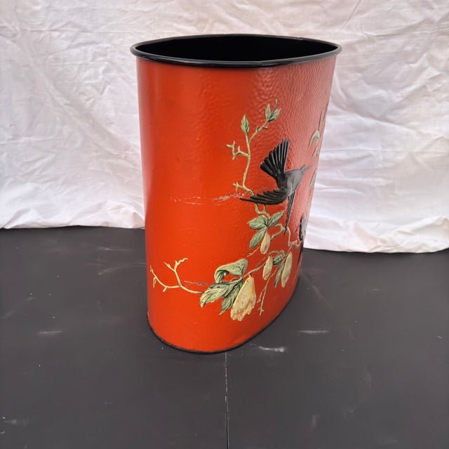 Mid 20th Century 1950s Weibro Black Bird Metal Trashcan For Sale - Image 5 of 6