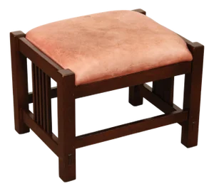 Stickley Mission Collection Oak and Leather Footstool