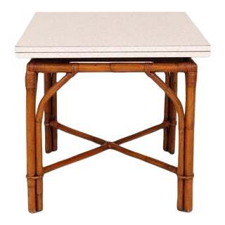 McGuire Attr. Bamboo Dining Table For Sale
