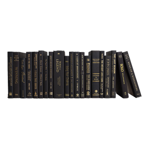 Decorative Books - Onyx & Gold Books - Black Books by the Foot