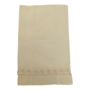 Marghab Waves Butter Yellow Linen Guest Towel, Fingertip Size