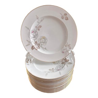 1960s Haviland Dawn Rose Salad Plates - Set of 12 For Sale