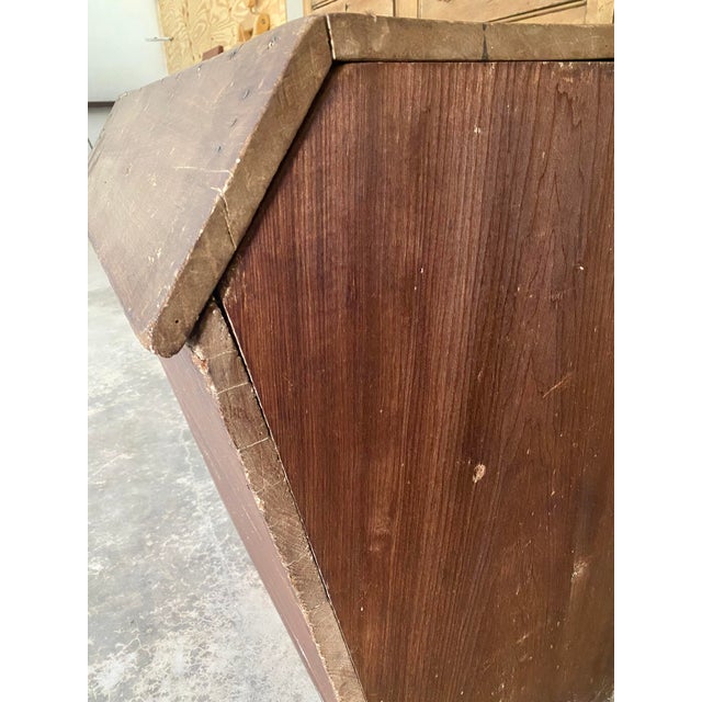 19th C Primitive Weathered Grain Bin / Console Table For Sale - Image 10 of 17