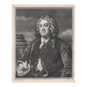 1802 William Hogarth Engraving of Martin Folkes