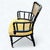 Mid 20th Century Vintage Faux Bamboo Cane Back Captain's Chair For Sale - Image 5 of 10
