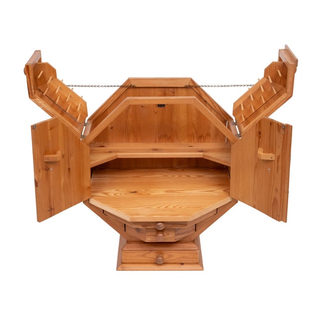 1970s Vintage Metamorphic Pine Dry Bar, 1970s For Sale - Image 5 of 13