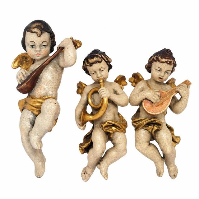 Vintage Musical Angels Figurines, 1950s, Set of 3 For Sale - Image 9 of 9