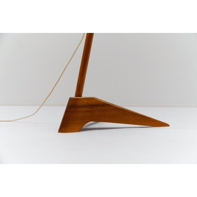 Mid-Century Modern Scandinavian Wooden Arc Floor Lamp, 1950s For Sale - Image 9 of 18