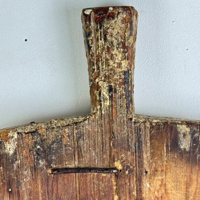 Stupendous Large Antique Primitive French Bread Board With Remnant Flour For Sale - Image 14 of 15