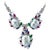 Emerald Ruby Sapphire Diamond Pearl Necklace Set in 18 Karat Gold For Sale - Image 15 of 18