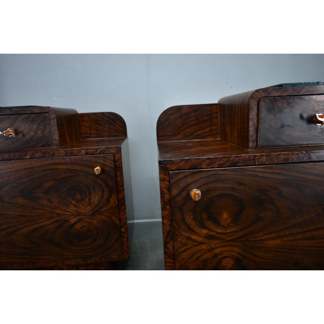 1930s Art Deco Bedside Tables, Former Czechoslovakia, 1930s, Set of 2 For Sale - Image 5 of 18