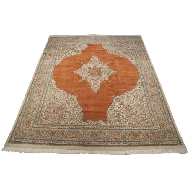 Vintage Tabriz Rug - 12'5" X 17'3" For Sale - Image 4 of 12