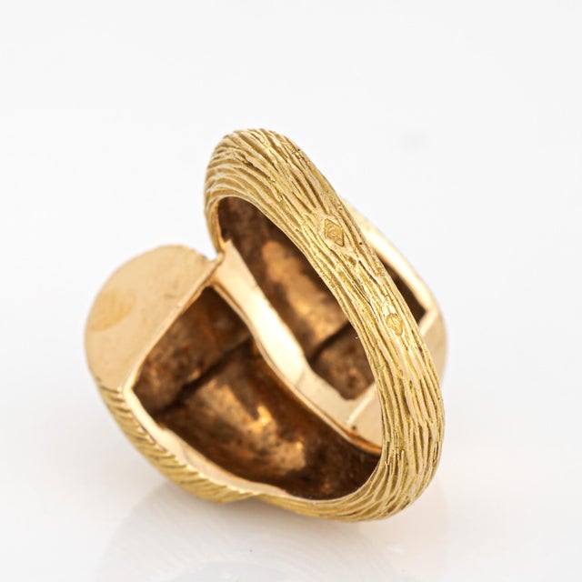 Metal Vintage French Robert Duhem Infinity Knot Ring 18 Karat Yellow Gold Sz 5.75 Jewelry For Sale - Image 7 of 7