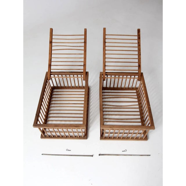 Farmhouse Vintage Wooden Farm Crates Pair For Sale - Image 3 of 13