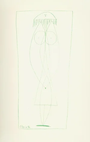 1980s Plate 13 Nude Woman Pochoir After Pablo Picasso