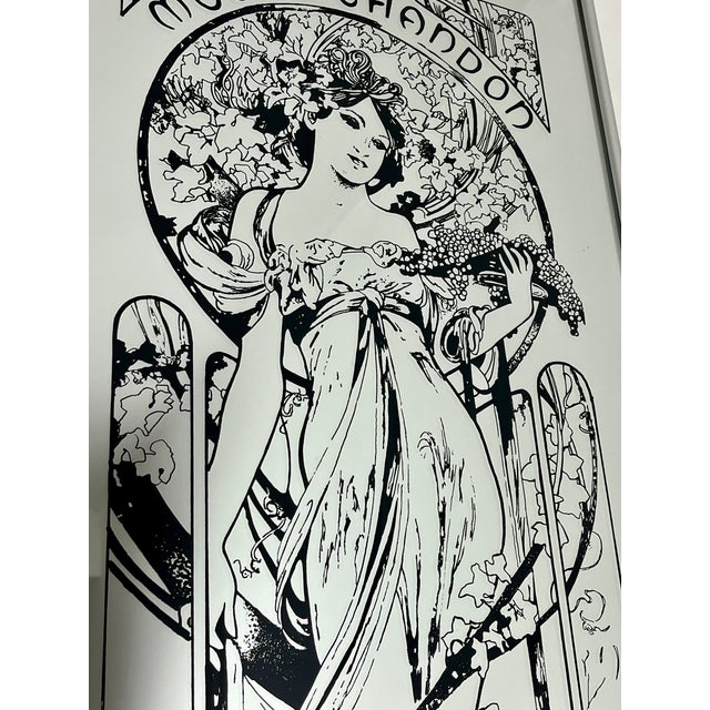 Vintage Art Nouveau Moët & Chandon Advertising Mirror, 1960s For Sale - Image 13 of 18
