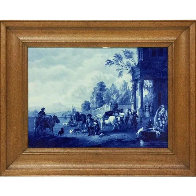 Delft Plaque After a Painting by Philips Wouwerman from Porceleyne Fles For Sale - Image 6 of 6
