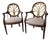 Mid 20th Century Pair Hickory Chair Anthenion Accent Arm Chairs Gold Gilt Floral Upholstered For Sale